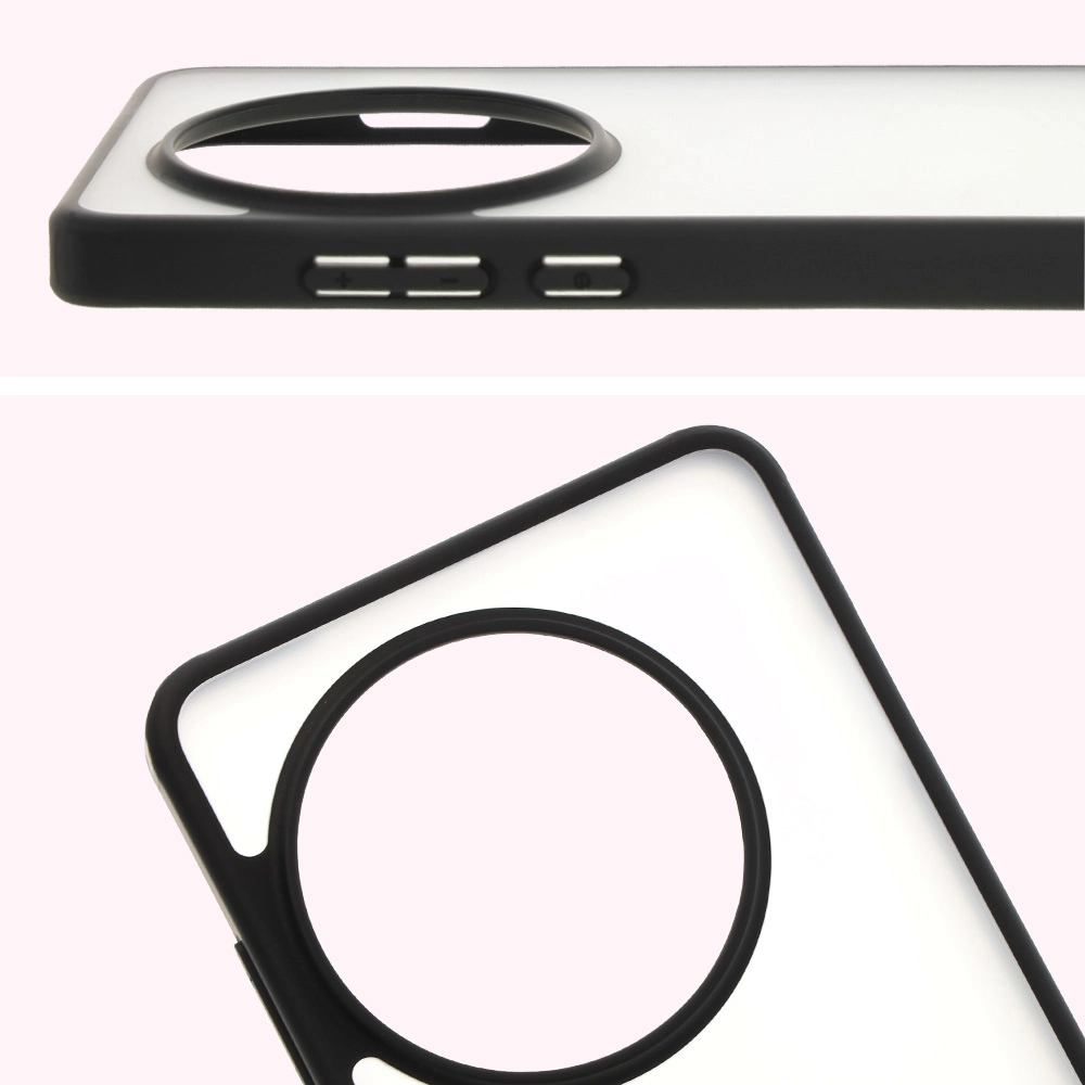 Etui Bizon Angelo do OnePlus 13 Przydymione z czarną ramką