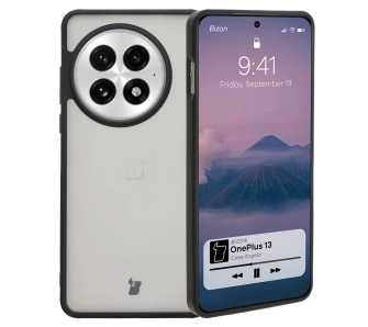 Etui Bizon Angelo do OnePlus 13 Przydymione z czarną ramką