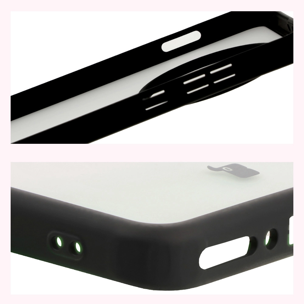 Etui Bizon Angelo do OnePlus 13 Przydymione z czarną ramką