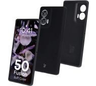 Bizon Silikonowe Soft do Motorola Edge 50 Fusion Czarny