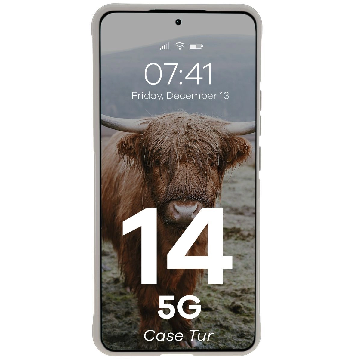 Etui Bizon Tur do Xiaomi Redmi Note 14 5G Jasnoszary
