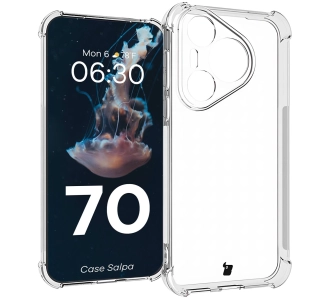 Etui Bizon Elastyczne Salpa do Huawei Pura 70 Przezroczysty