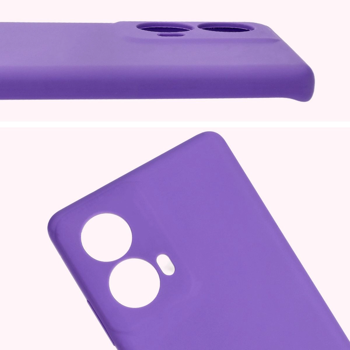 Etui Bizon Silikonowe Soft do Motorola Moto G85 5G Fioletowy