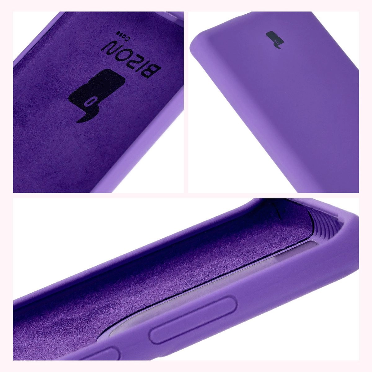 Etui Bizon Silikonowe Soft do Motorola Moto G85 5G Fioletowy
