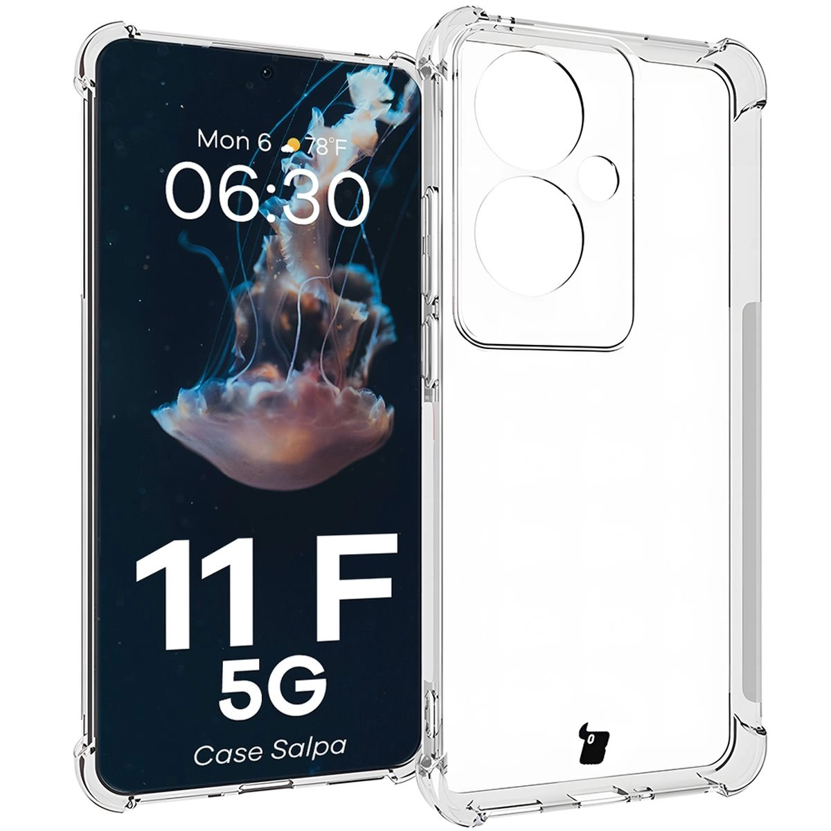 Etui Bizon Elastyczne Salpa do Oppo Reno11 F 5G Przezroczysty