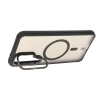 Etui Bizon Eclipse z MagSafe i podstawką do Galaxy S25 Plus/S24 Plus Przydymione z czarną ramką