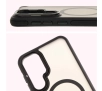 Etui Bizon Eclipse z MagSafe i podstawką do Galaxy S25 Plus/S24 Plus Przydymione z czarną ramką