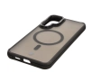Etui Bizon Eclipse z MagSafe i podstawką do Galaxy S25 Plus/S24 Plus Przydymione z czarną ramką