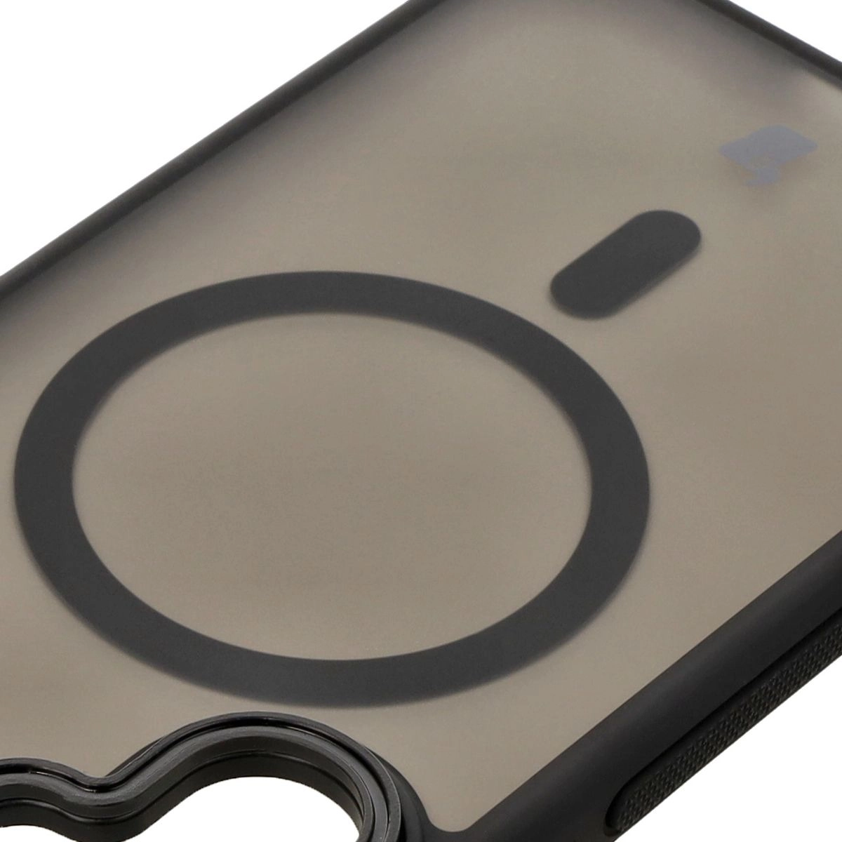 Etui Bizon Eclipse z MagSafe i podstawką do Galaxy S25 Plus/S24 Plus Przydymione z czarną ramką