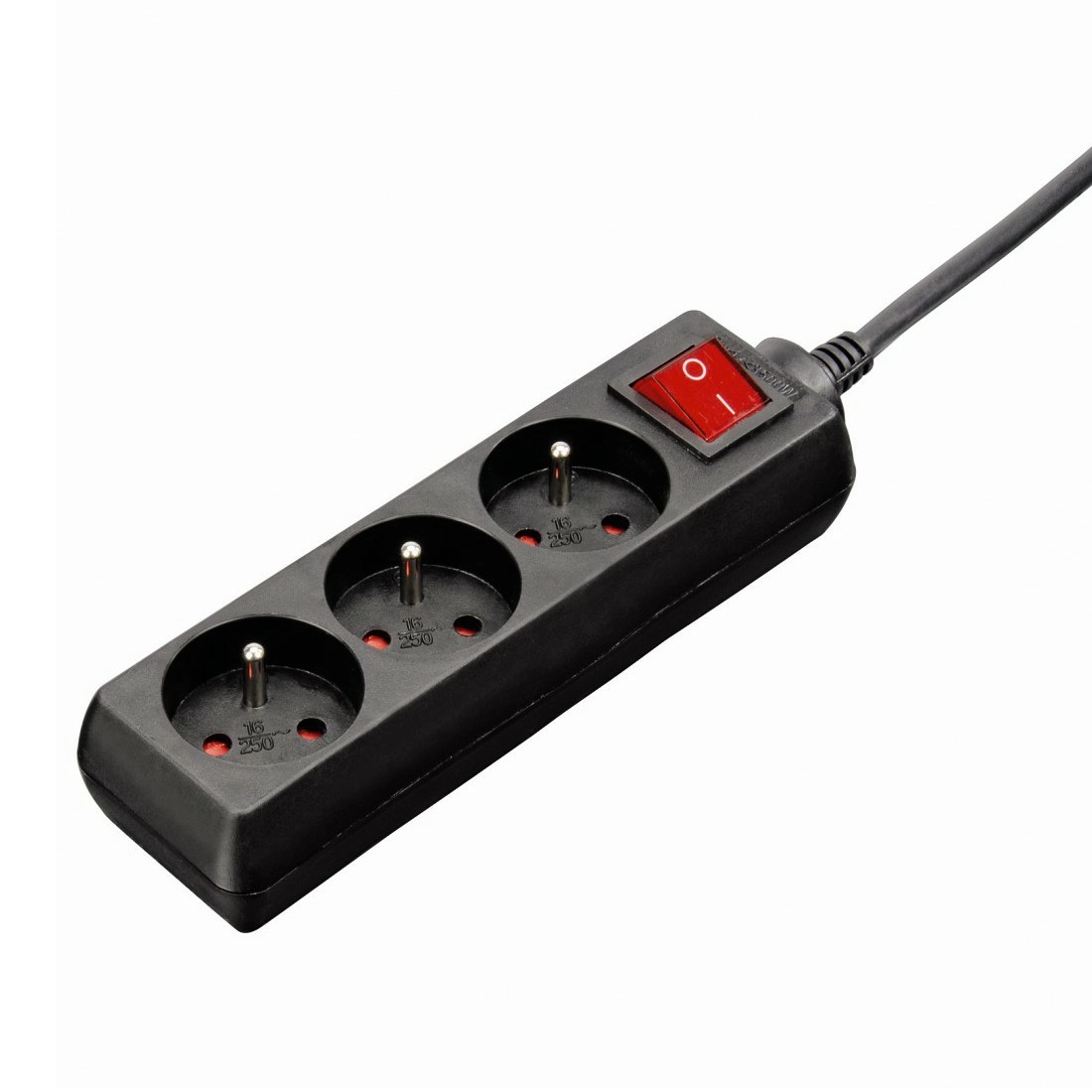 Listwa Hama 44223702 Standard 3 gniazda 1,5m Czarny