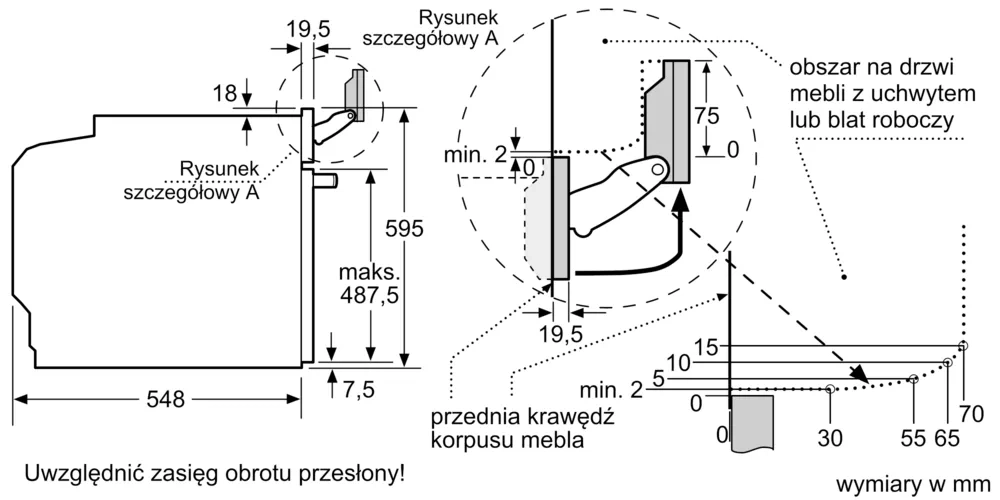 Piekarnik elektryczny parowy Bosch Serie 8 HSG7364B1 Termoobieg Termosonda  Czarny