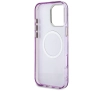 Etui Guess Glitter Flowers Triangle Buttons MagSafe do iPhone 16 Pro Max Fioletowy