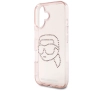 Etui Karl Lagerfeld IML Rhinestones Karl Head do iPhone 16 Różowy