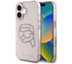 Etui Karl Lagerfeld IML Rhinestones Karl Head do iPhone 16 Różowy