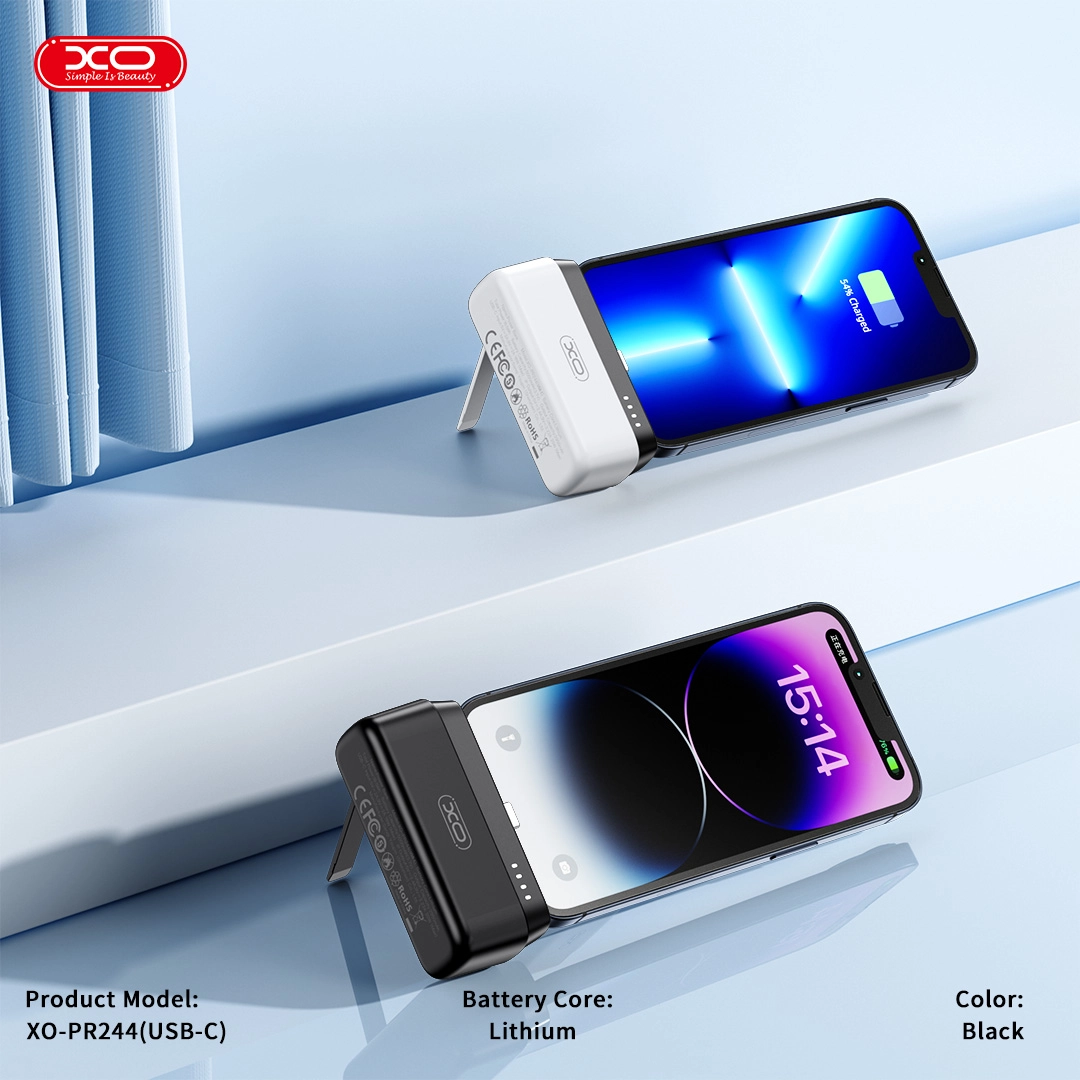 Powerbank XO Mini PR244 USB-C 5000mAh 20W Czarny