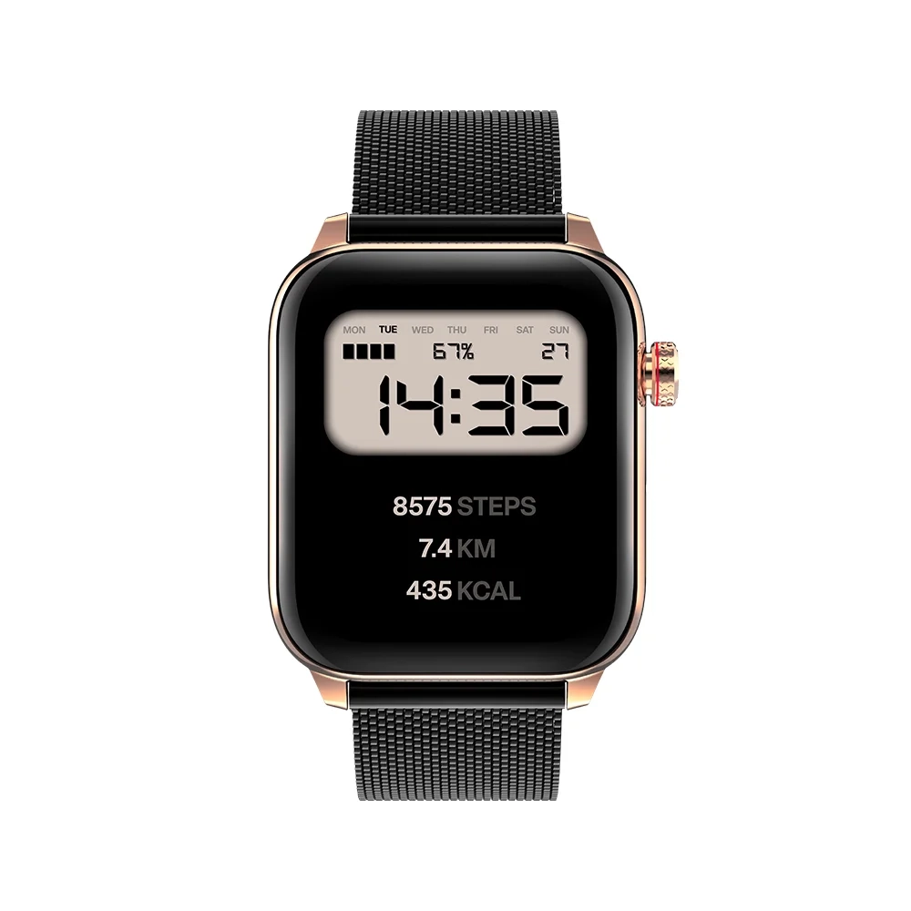 Smartwatch Maxcom FW64 Oxygen 2 44cm Czarno-złoty + bransoletka ANIA KRUK