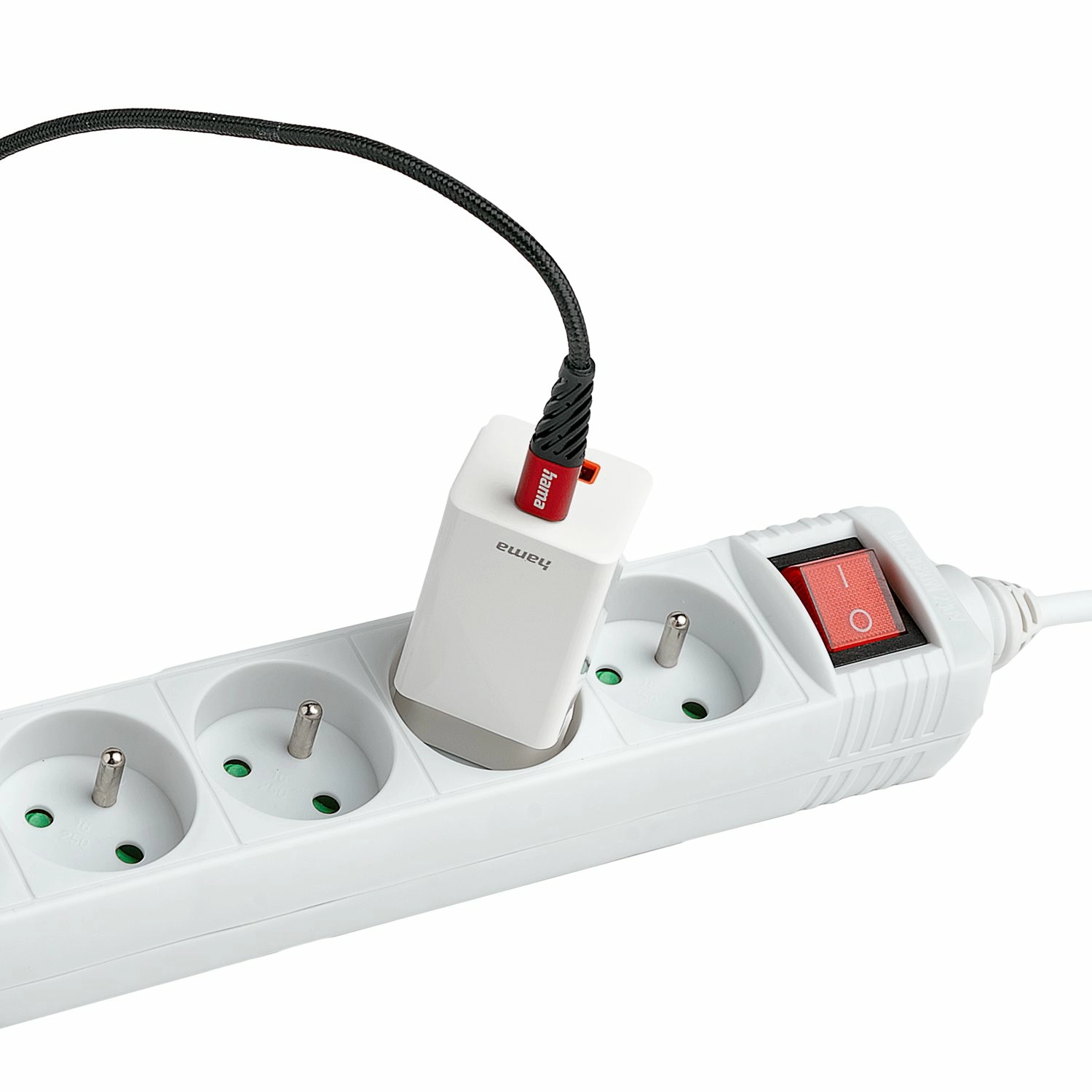 Listwa Hama 44223707 "STANDARD" 6 gniazd 1,5m Biały