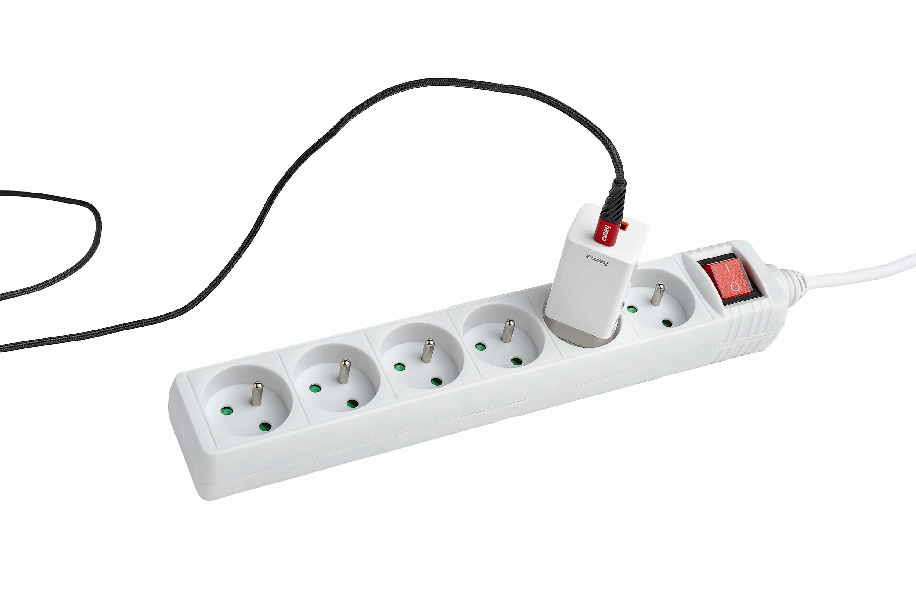 Listwa Hama 44223707 "STANDARD" 6 gniazd 1,5m Biały