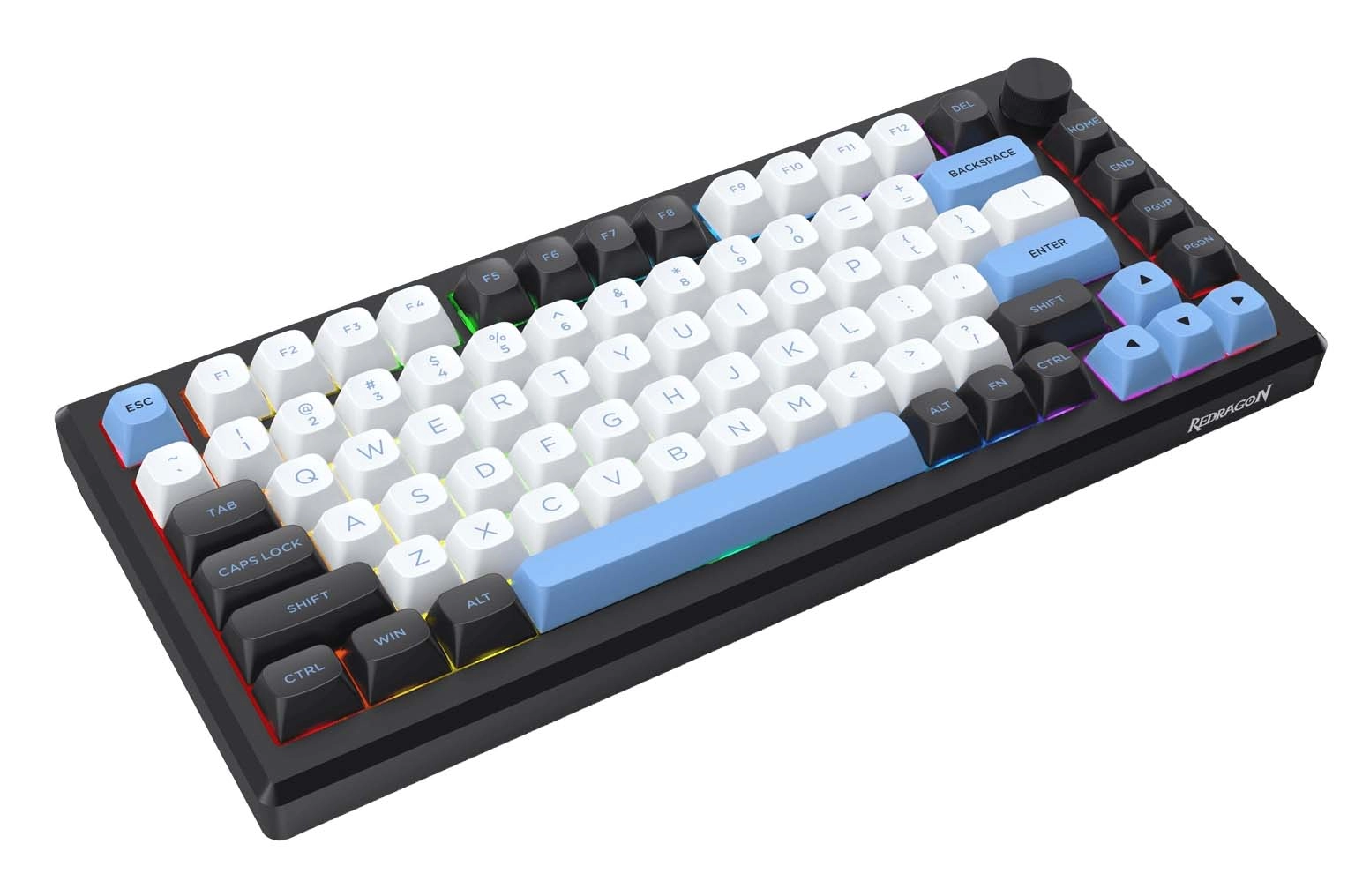 Klawiatura mechaniczna Redragon K732WLB-RGB-PRO Uranus Pro Leopard L Czarno-biały