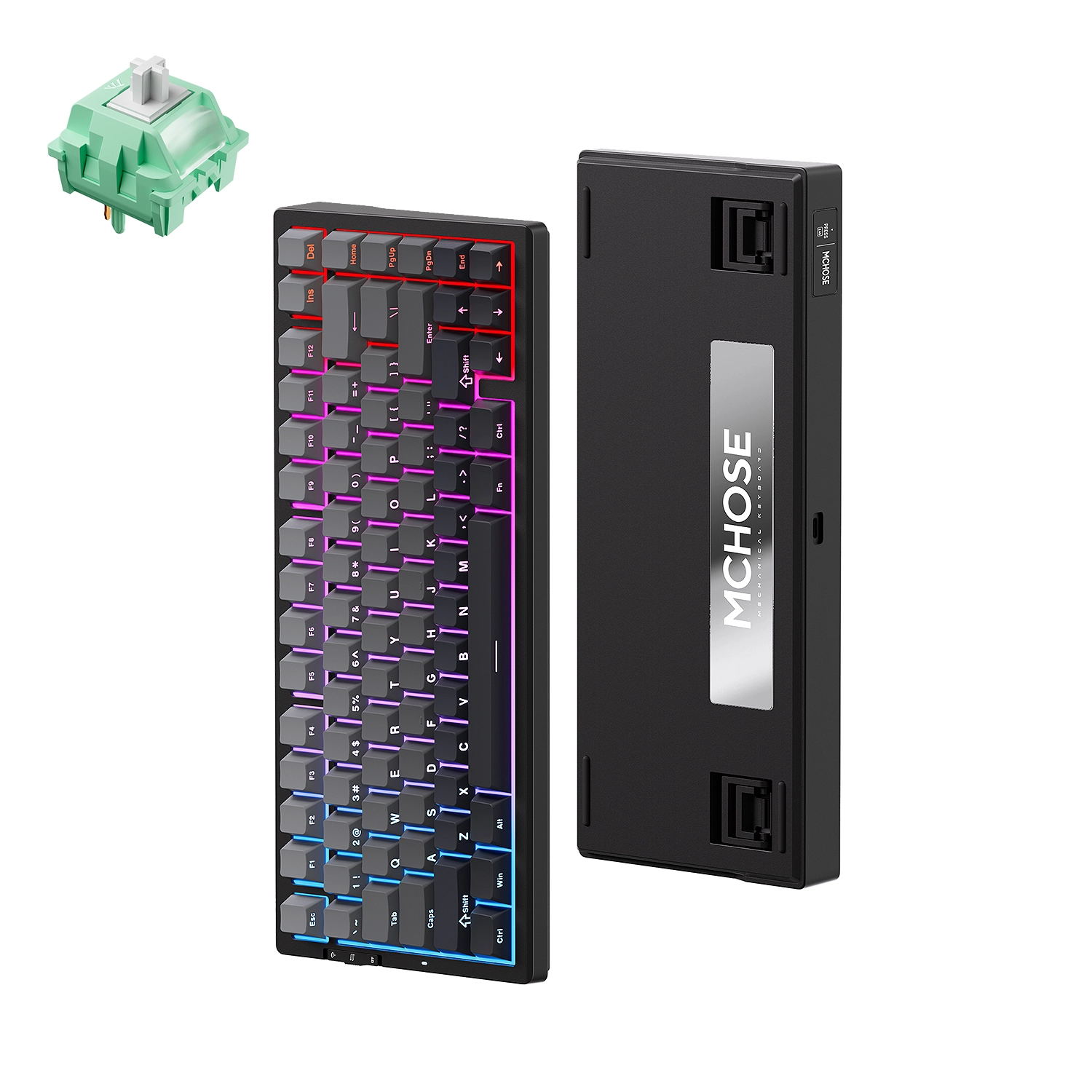 Klawiatura mechaniczna MCHOSE G75 Pro Cabbage Tofu Switch V2 Czarny
