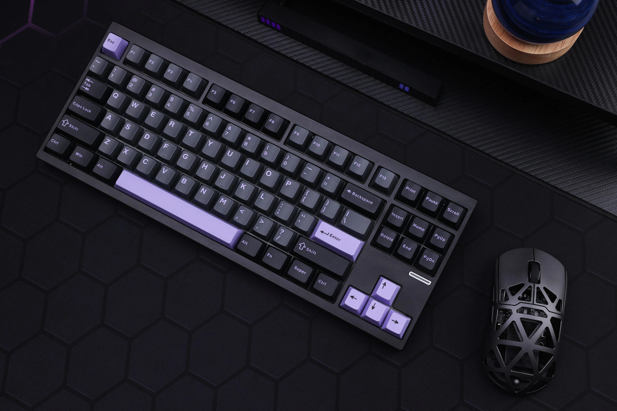 Klawiatura mechaniczna MCHOSE GX87 Max Matcha Latte v2 Czarno-fioletowy