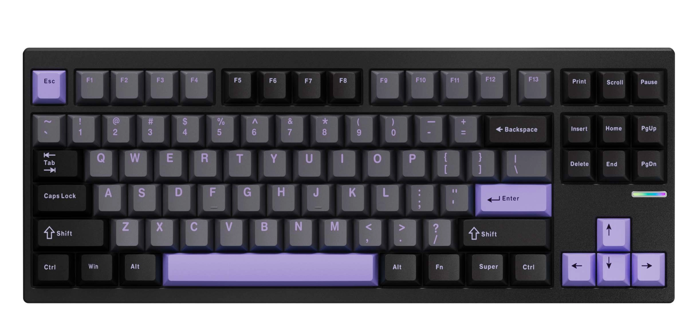 Klawiatura mechaniczna MCHOSE GX87 Max Matcha Latte v2 Czarno-fioletowy
