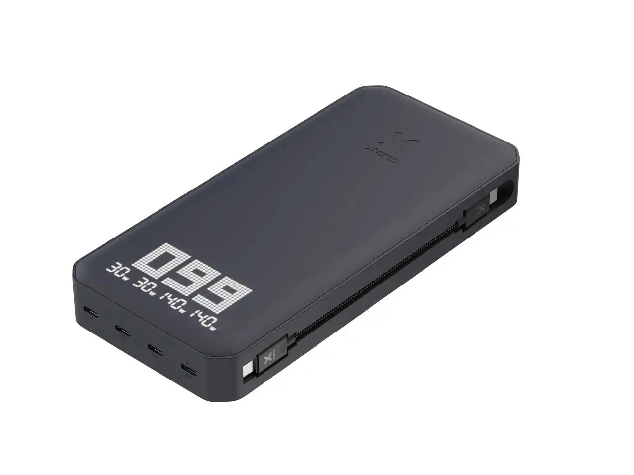 Powerbank Xtorm XB403 Titan Ultra 27000mAh 200W Czarny + Ładowarka XEC140 GaN2 Ultra 140W Biały