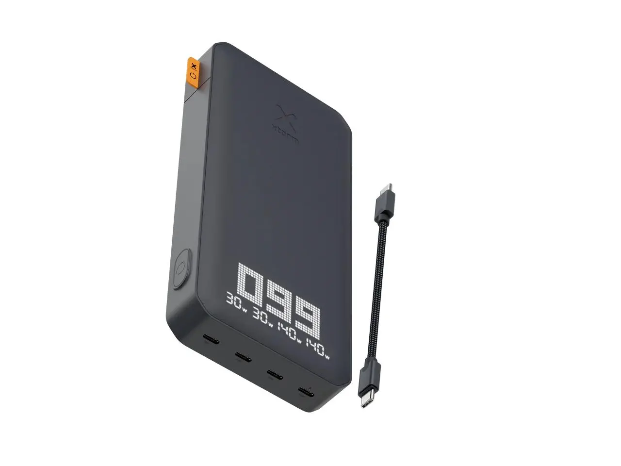 Powerbank Xtorm XB403 Titan Ultra 27000mAh 200W Czarny + Ładowarka XEC140 GaN2 Ultra 140W Biały