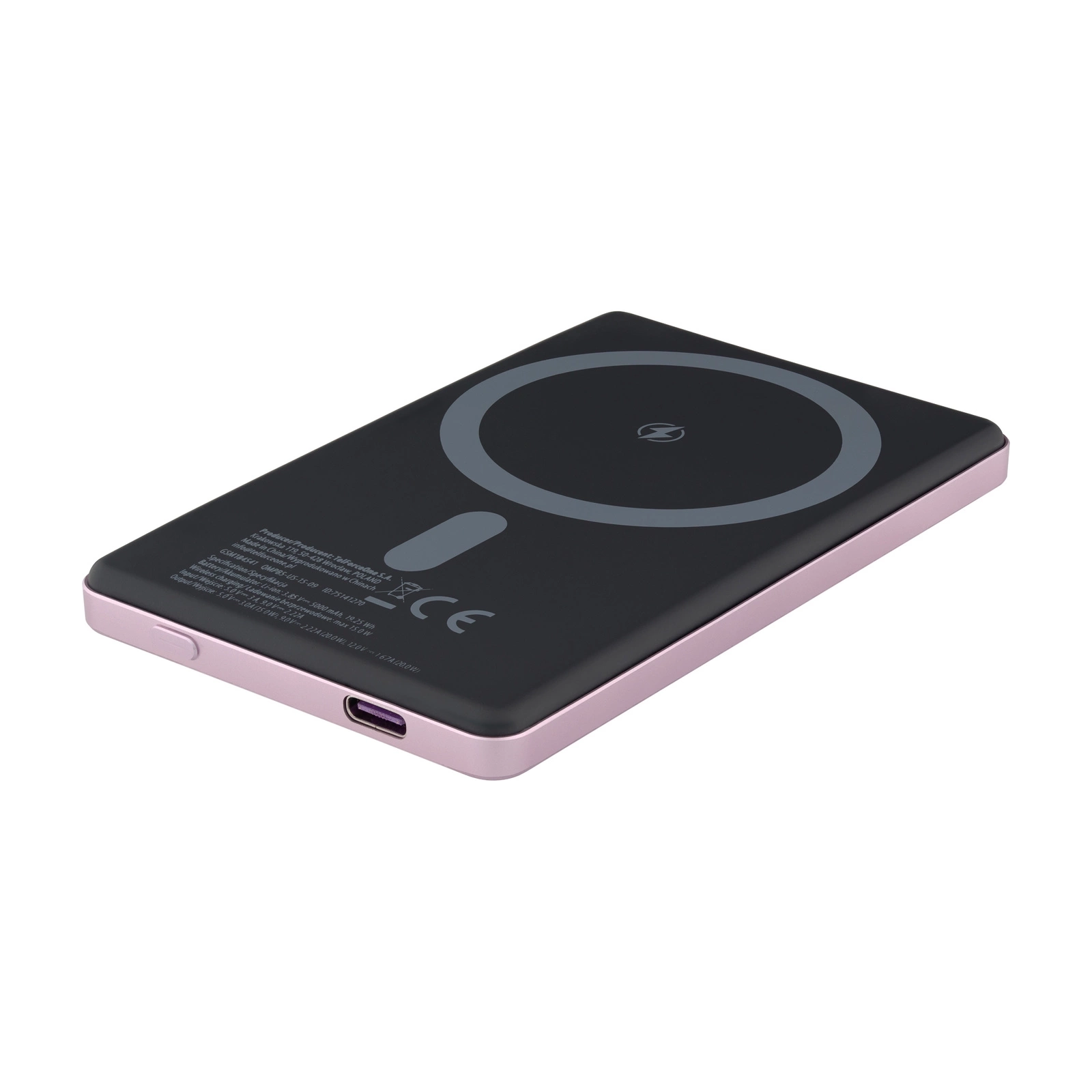 Powerbank QUALO QMPB5US1509 5000mAh 15W Różowy