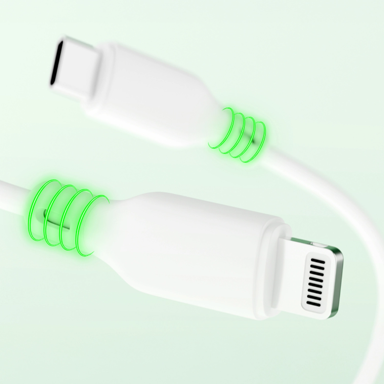 Kabel QUALO USB-C do Lightning 2,4A 1m QC-CC-01 Biały