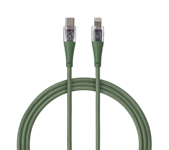 Kabel QUALO USB-C do Lightning 1,5m 2,4A Zielony