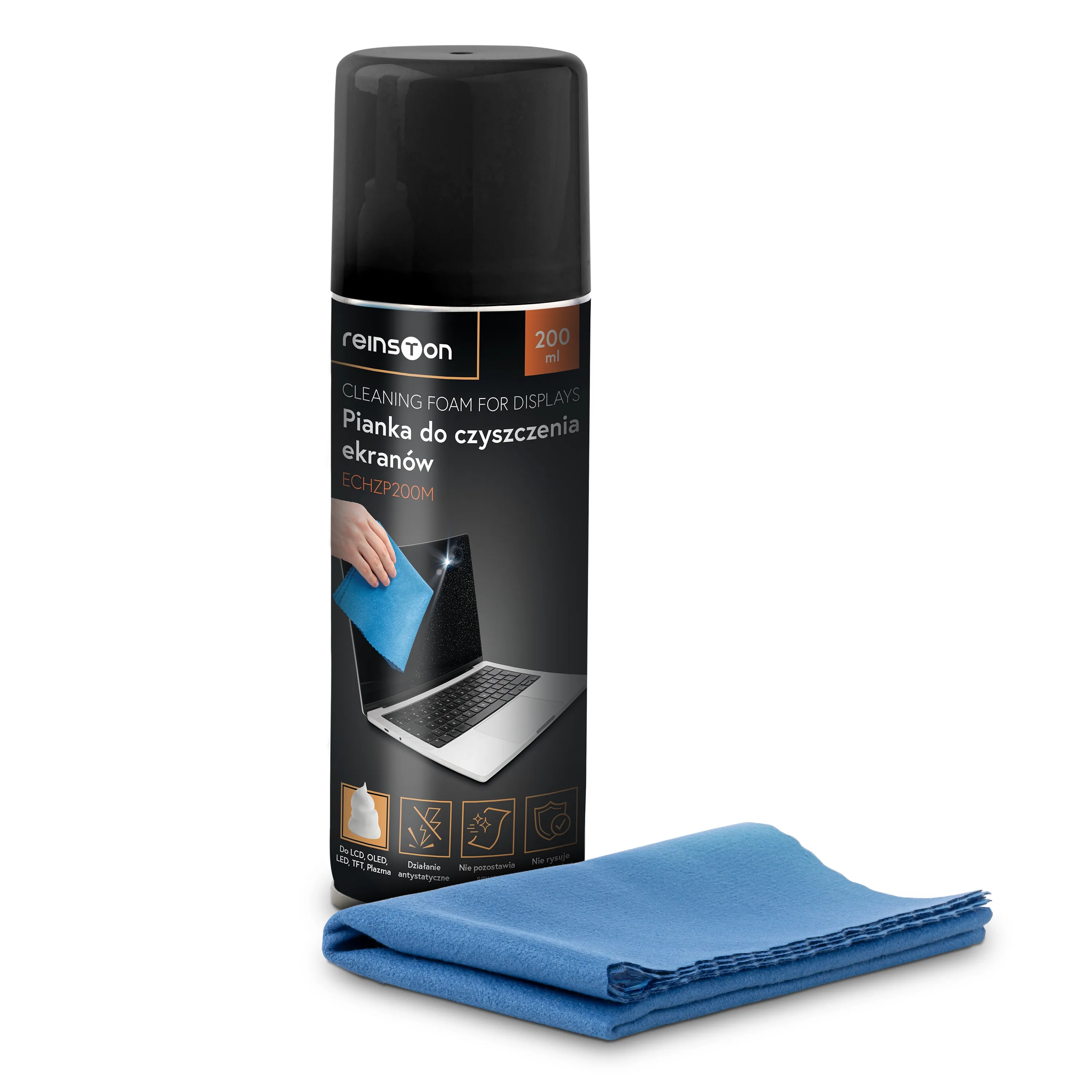 Reinston ECHZP200M Pianka 200ml + mikrofibra