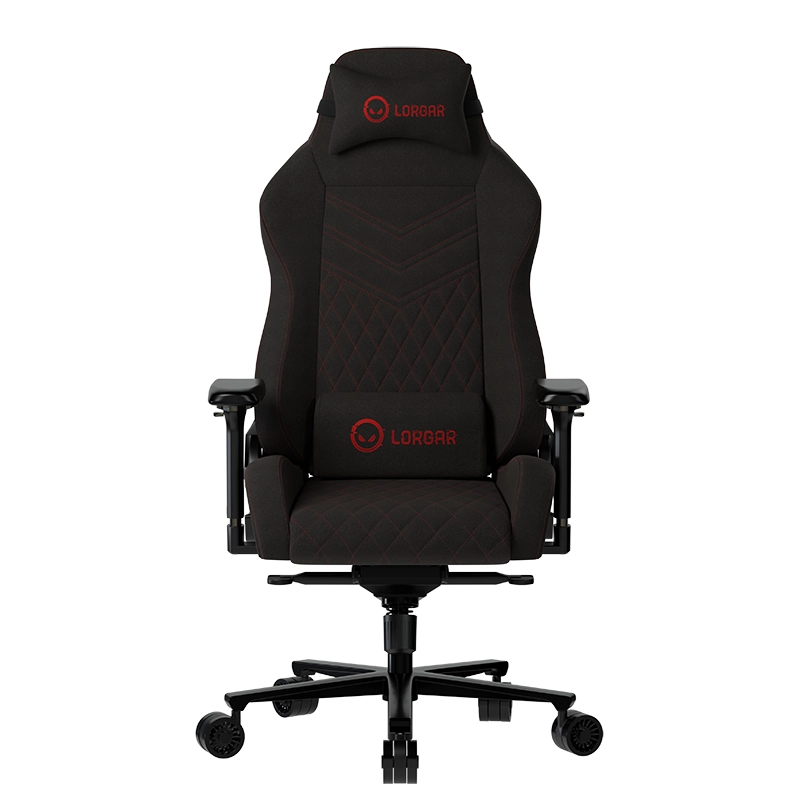 Fotel Lorgar Ace 422 Gamingowy do 150kg Tkanina Czarno-czerwony