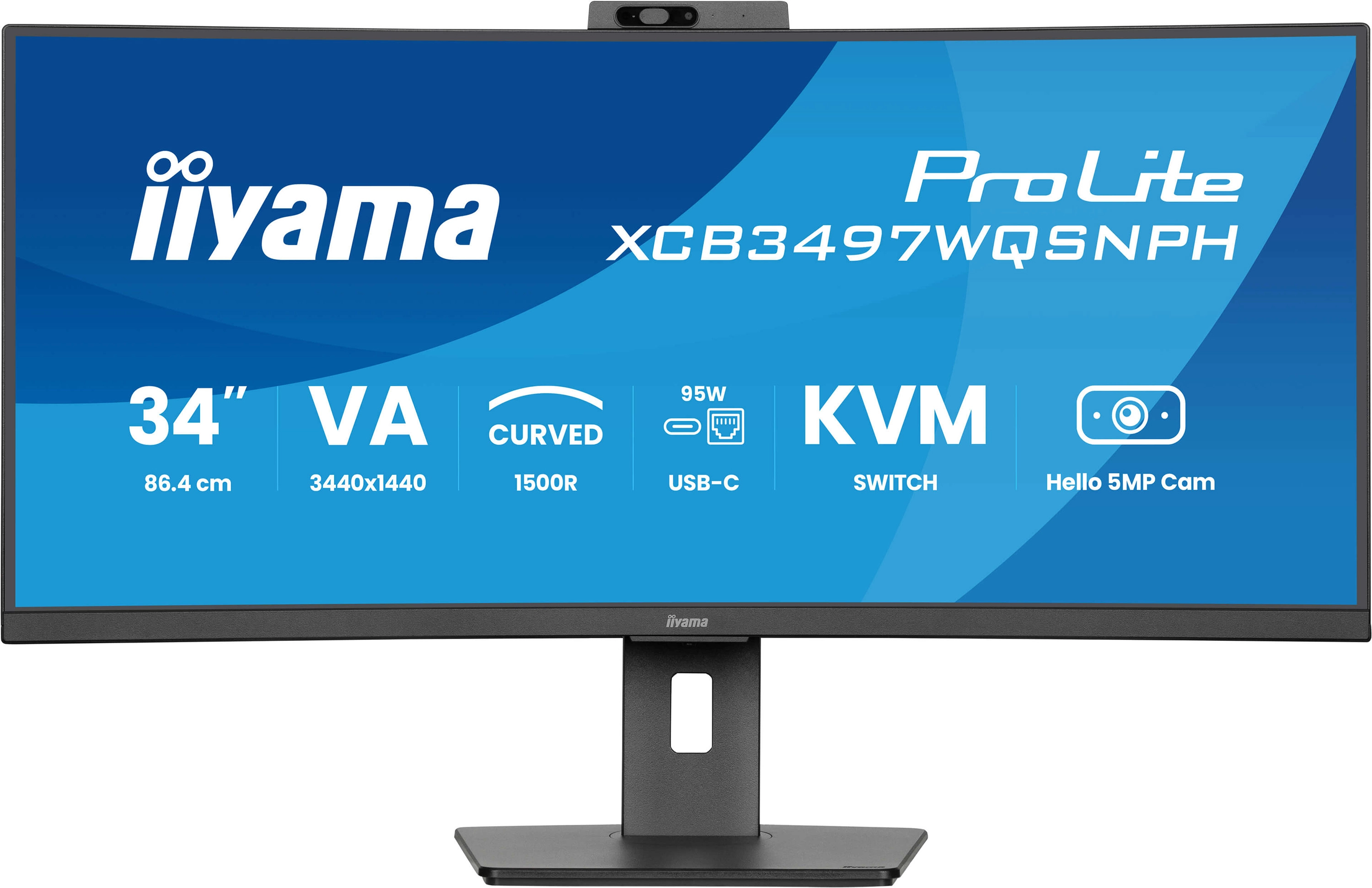 Monitor iiyama ProLite XCB3497WQSNPH-B1 34" 3K VA 120Hz 0,4ms Zakrzywiony