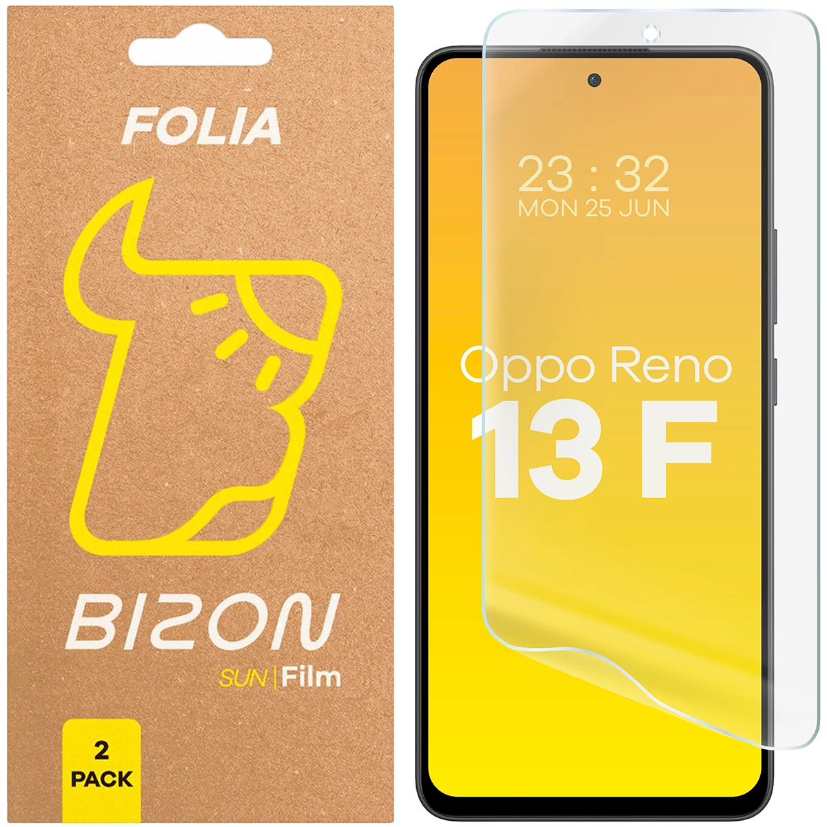 Folia ochronna Bizon matowa Film Sun do Oppo Reno13 F 2 sztuki