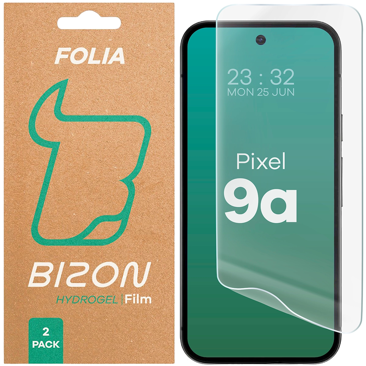 Folia hydrożelowa Bizon na ekran Hydrogel Front do Google Pixel 9a 2 sztuki