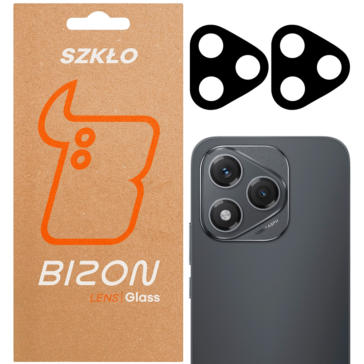 Szkło ochronne Bizon na aparat Silk Lens do Honor 400 Lite 5G 2 sztuki