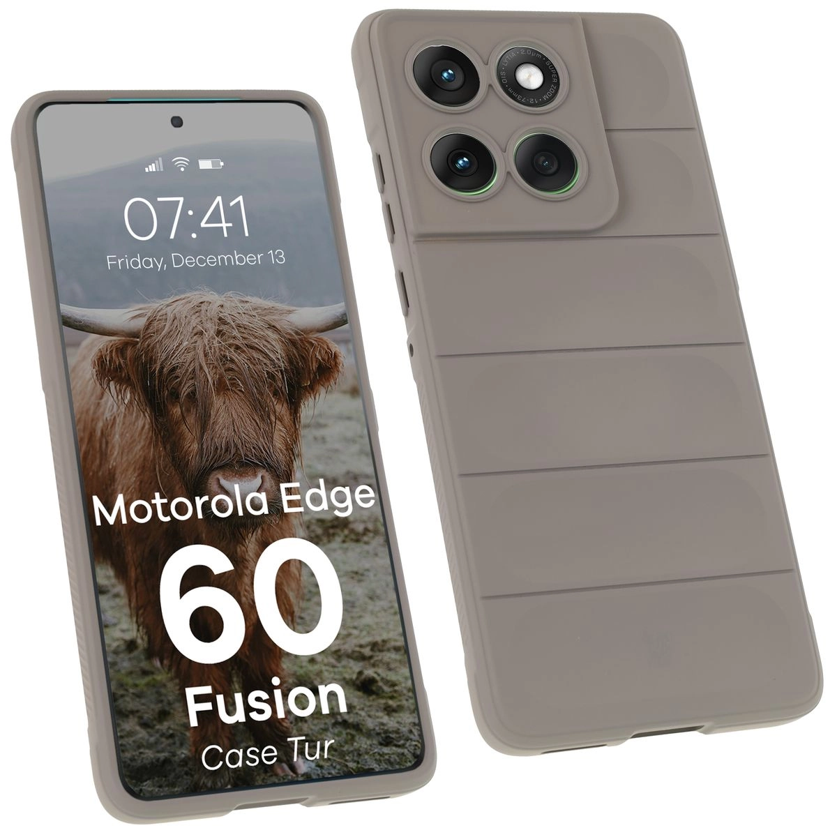 Etui Bizon Tur do Motorola Edge 60 Fusion Jasnoszary