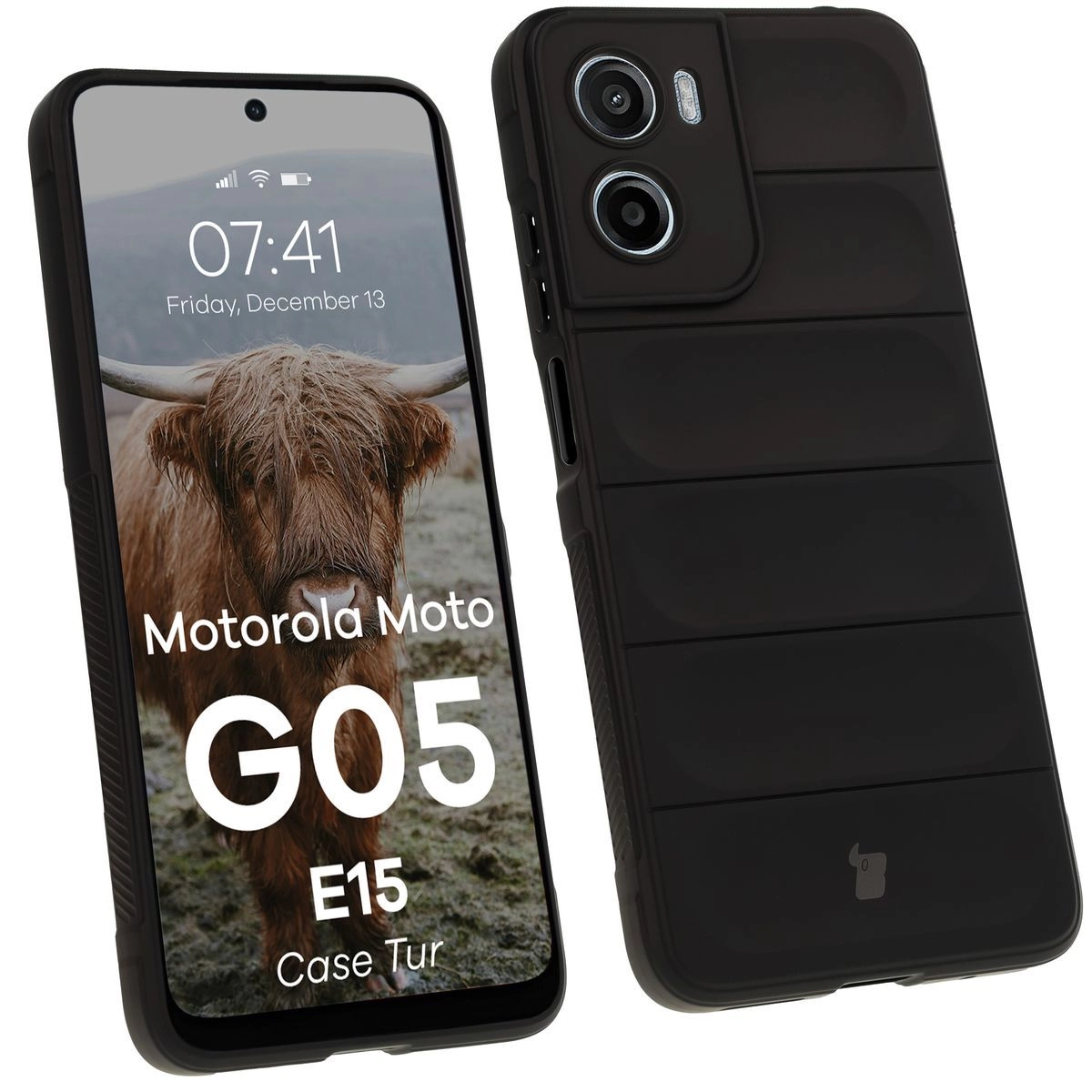 Etui Bizon Tur do Motorola Moto G05/E15 Czarny