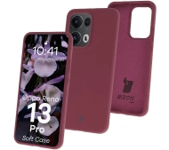 Bizon Silikonowe Soft do Oppo Reno13 Pro Śliwkowy