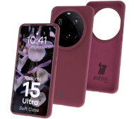 Bizon Silikonowe Soft do Xiaomi 15 Ultra Śliwkowy