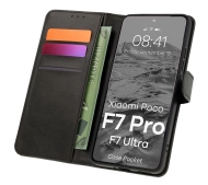 Bizon z klapką Pocket do Xiaomi Poco F7 Pro/F7 Ultra Czarny