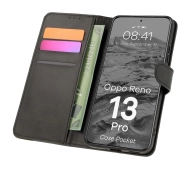 Bizon z klapką Pocket do Oppo Reno13 Pro Czarny