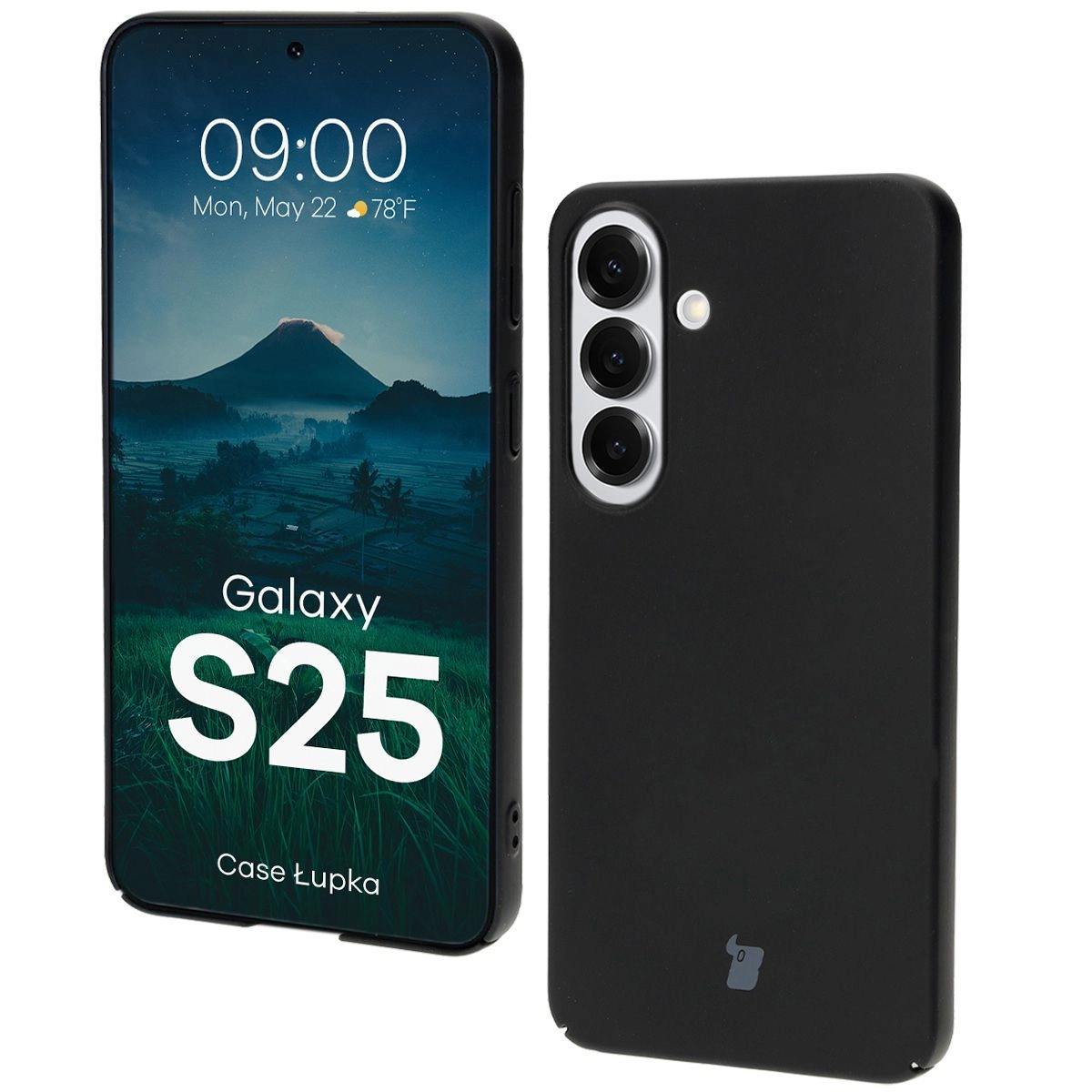 Etui Bizon Łupka do Galaxy S25 Czarny