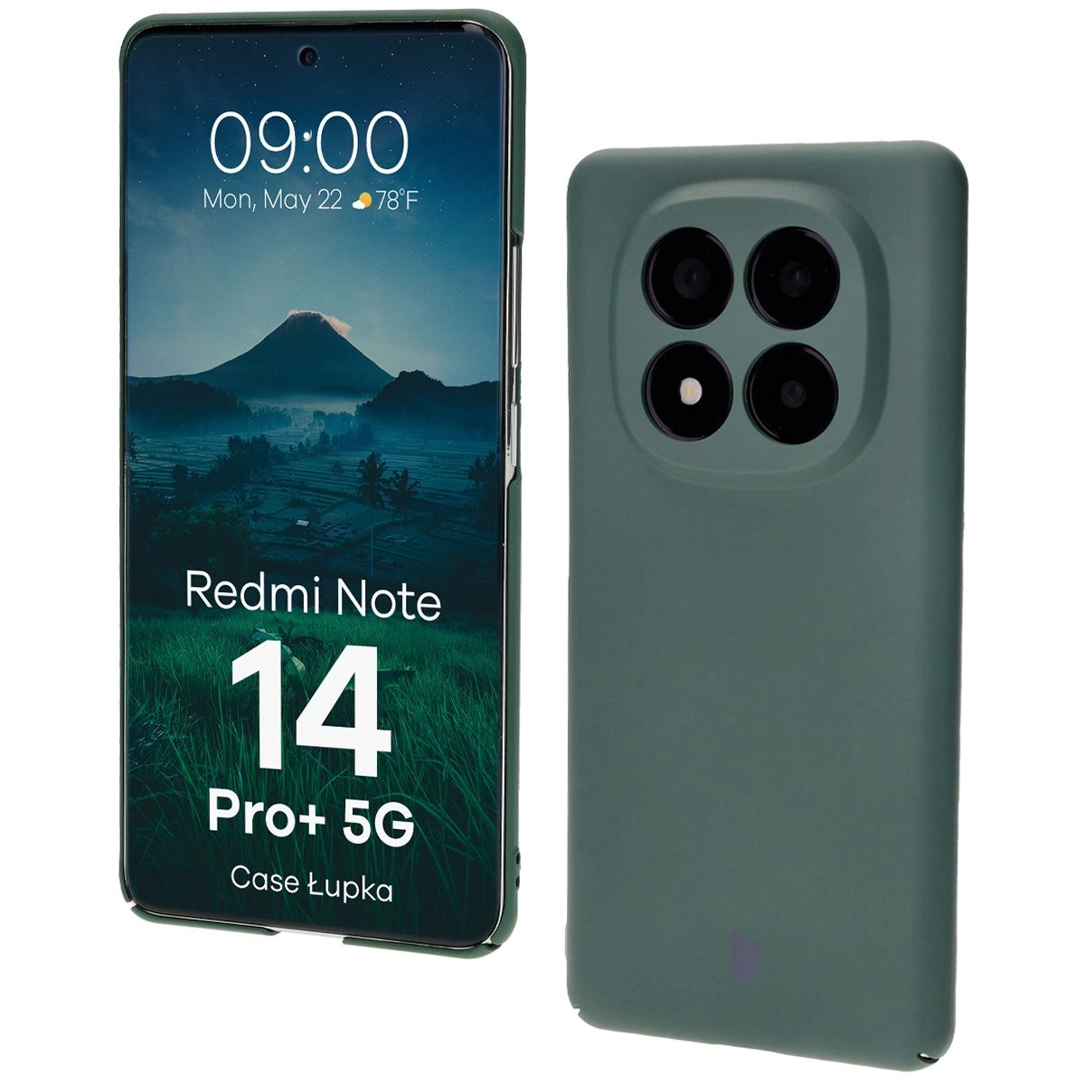 Etui Bizon Łupka do Xiaomi Redmi Note 14 Pro Plus 5G Zielony