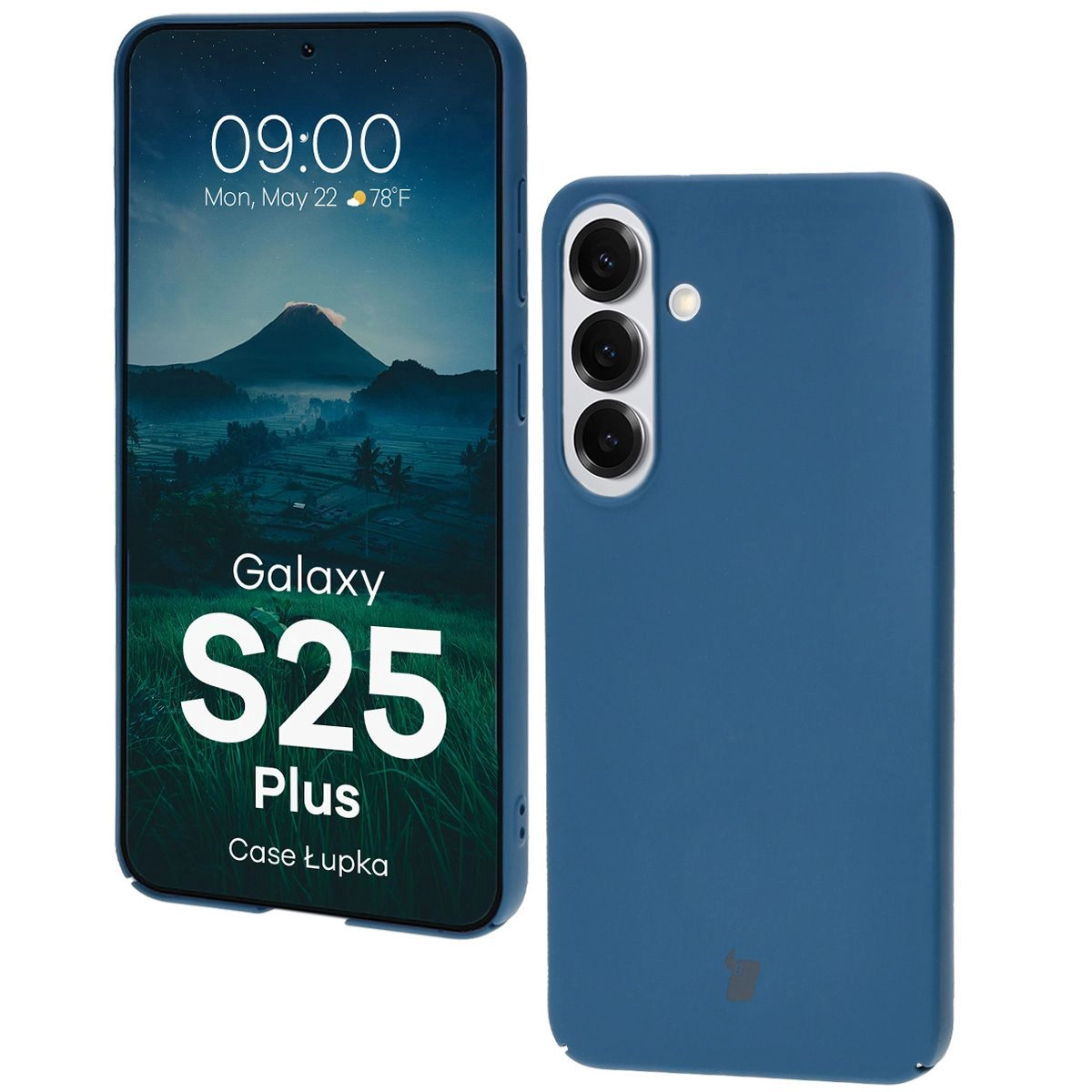 Etui Bizon Łupka do Galaxy S25 Plus Niebieski