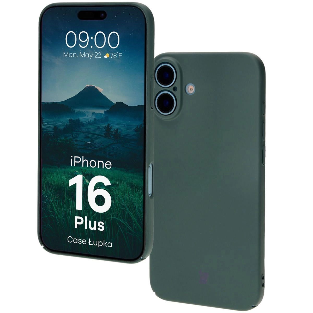 Etui Bizon Łupka do iPhone 16 Plus Zielony
