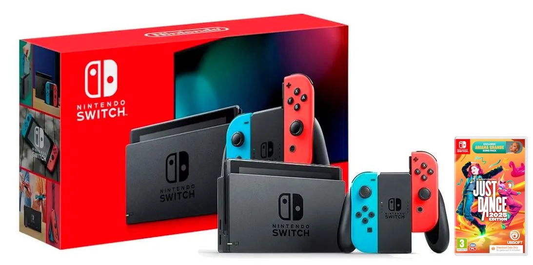 Konsola Nintendo Switch Joy-Con v2 Czerwono-niebieski + Just Dance 2025