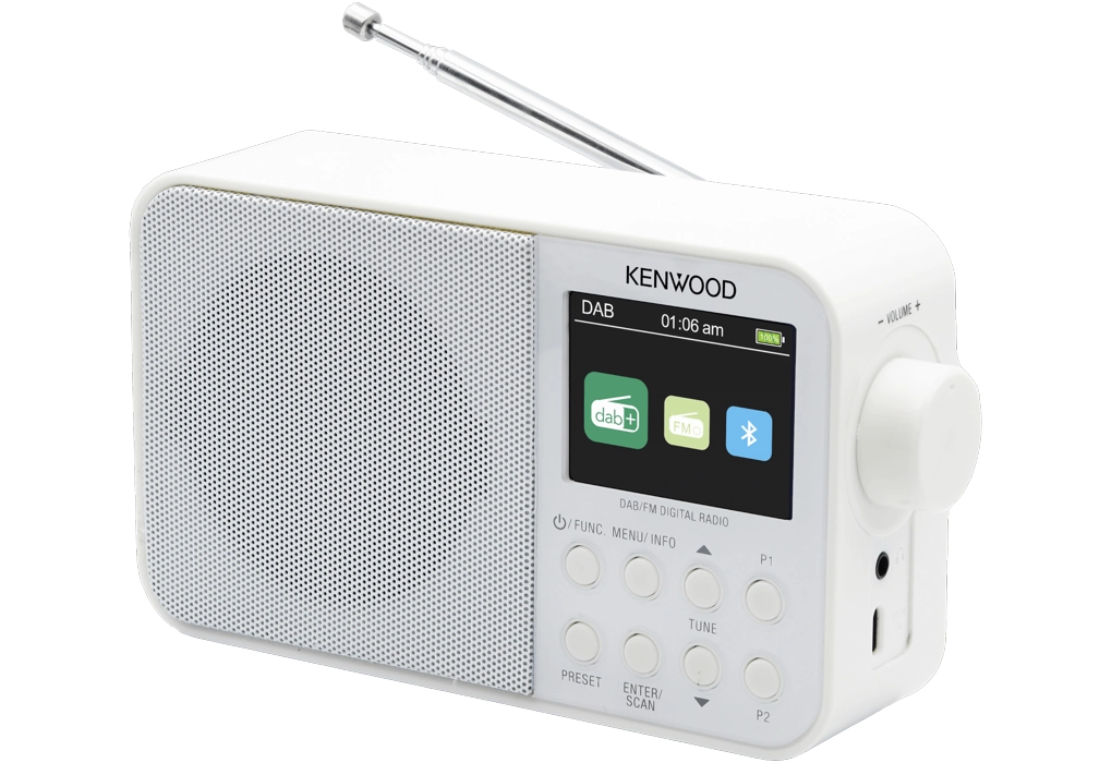 Radioodbiornik Kenwood CR-M30DAB-W Radio FM DAB+ Bluetooth Biały