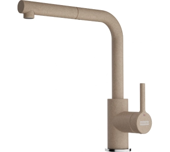 Bateria Franke Lina L Pull-out Cappuccino Mosiądz